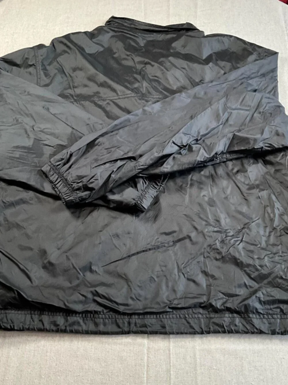 Mens GAP Factory Store Black Polyester Nylon Full Zip Windbreaker Jacket(XLarge)